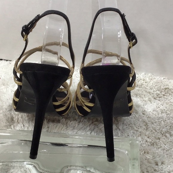 Sam Edelman Harlette gold leather strappy heels - Picture 6 of 10